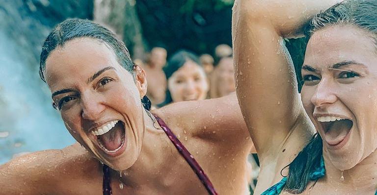 Mulher de Faustão surge de biquíni em foto com ex-bailarina do Domingão