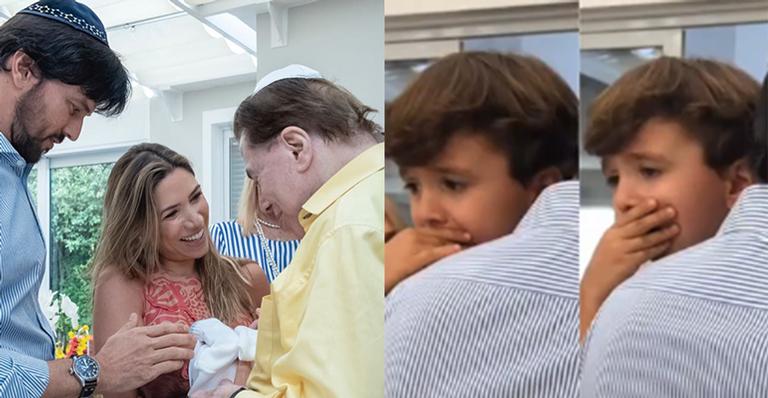 Filho de Patricia Abravanel fica em choque ao ver evento religioso