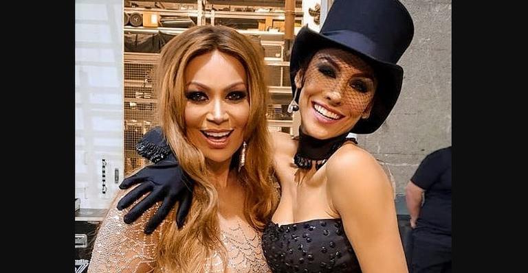 Mel Fronckowiak e Solange Almeida se tornam amigas nos bastidores do Faustão