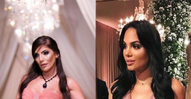 Ex-BBBs Mayara Motti e Anamara causam com looks sexy em casamento