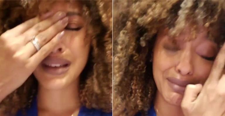 Sheron Menezzes chora ao ver presente de Dia das Mães destruído: ”Estava tão feliz”