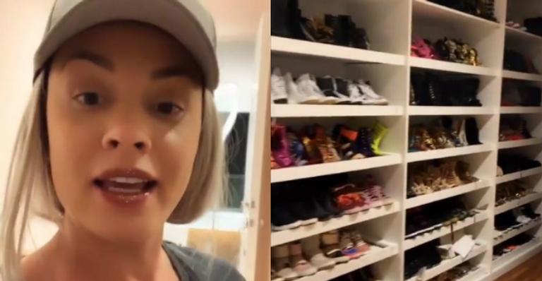 Juju Salimeni passa primeira noite em sua nova mansão e mostra closet gigantesco