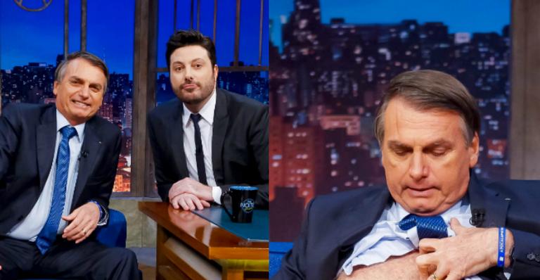 The Noite: Jair Bolsonaro levanta camisa e revela cicatrizes após atentado durante campanha