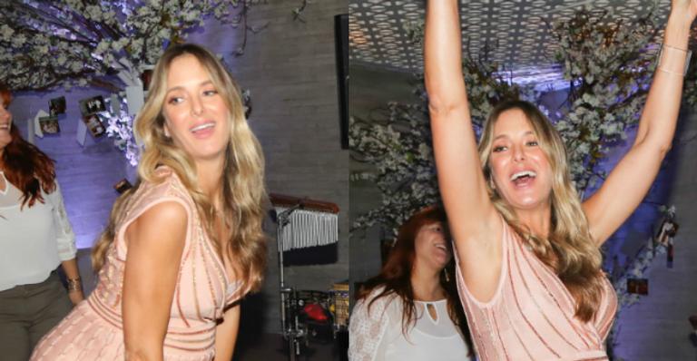 Ticiane Pinheiro curte noitada e dança muito em aniversário da amiga