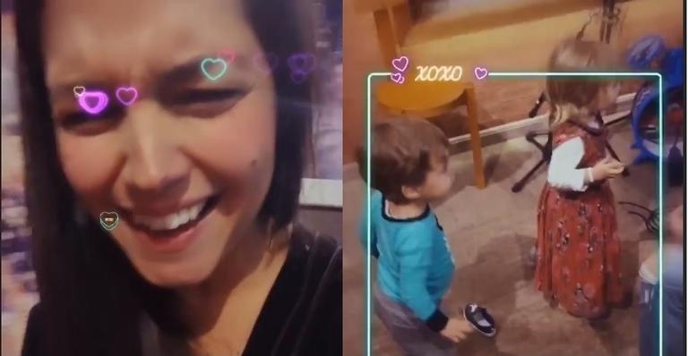 Thais Fersoza mostra filhos se divertindo ao som de Sandy e Junior: ”Eles amam!”