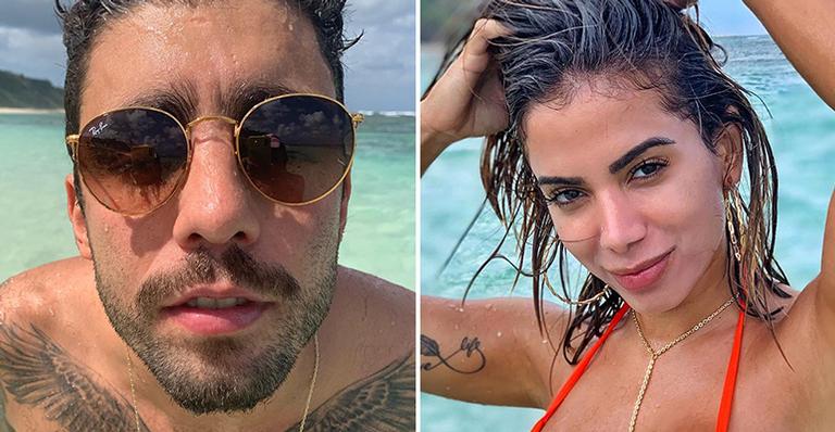 Anitta aparece trocando carinhos com Pedro Scooby na primeira foto publicada