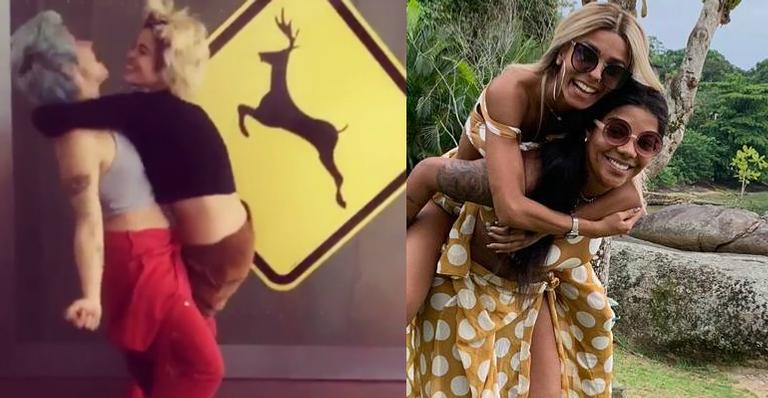 Nanda Costa dança com a namorada para comemorar namoro de Ludmilla