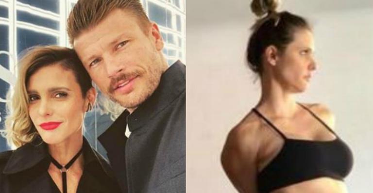 Fernanda Lima surge de top e legging durante ioga e surpreende fãs com tamanho do barrigão
