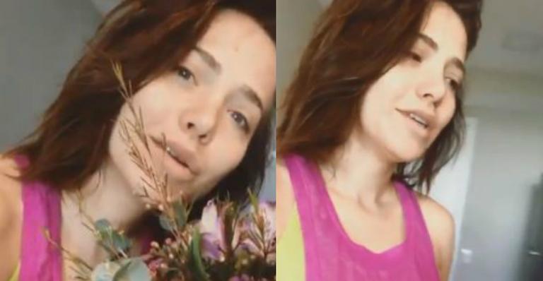 Grávida, Letícia Colin revela tamanho real da barriguinha durante exercícios