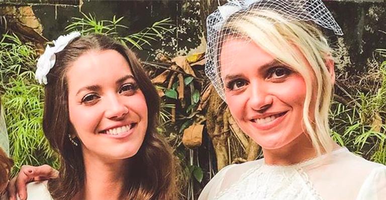 Nathalia Dill e Monica Iozzi surgem vestidas de noiva e internautas vão à loucura