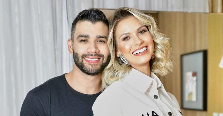 Andressa Suita se derrete de amores ao clicar Gusttavo Lima com o filho, Gabriel: “Oh, dengo”