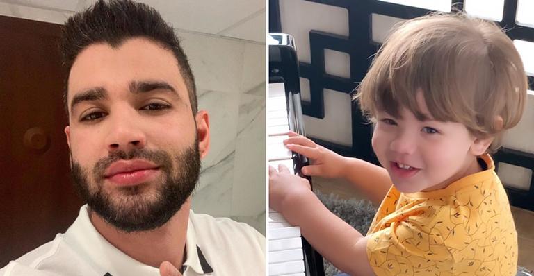 Fofura! Filho de Gusttavo Lima se aventura no piano: ”É hit, bebê”