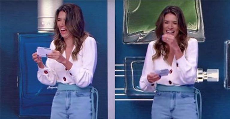 Rebeca Abravanel tem crise de riso ao ler nome de participante na TV