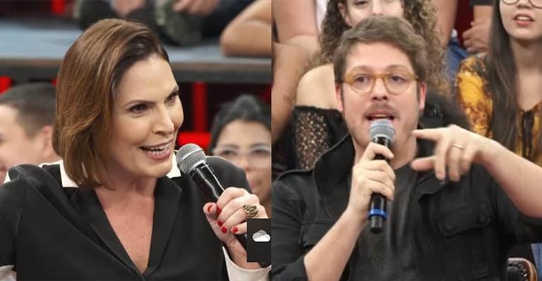 No Altas Horas, Fábio Porchat conta história bem íntima e Laura Muller intervém