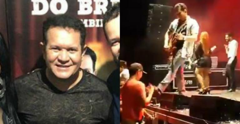 Ximbinha dá chute em celular de fã durante show e internautas detonam músico