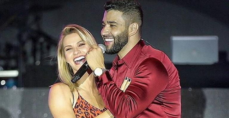 Andressa Suita fica nervosa após Gusttavo Lima ‘anunciar’ filho em show