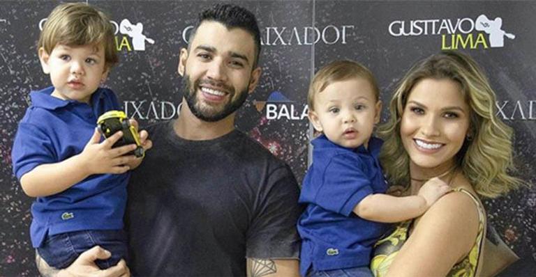 Andressa Suita revela ciúme do filho mais velho com o irmão