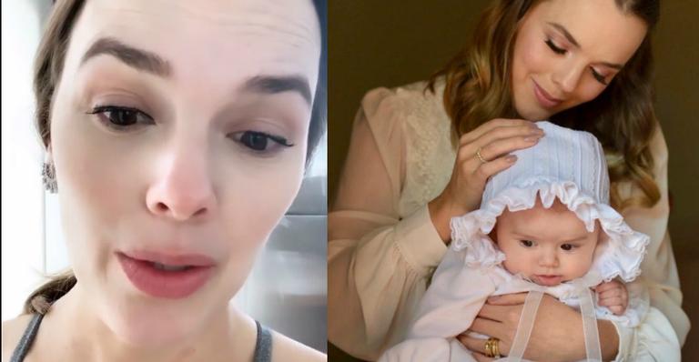 Thaeme relata preocupação após problema com a filha de 4 meses: ”Tadinha”