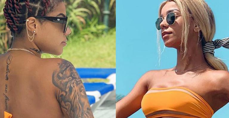 Namorada de Ludmilla desfila de biquíni e exibe tatuagem ousada e barriga negativa