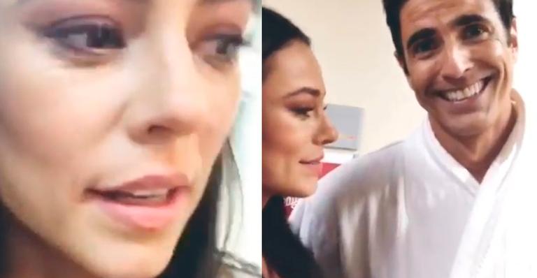 Paolla Oliveira surpreende Reynaldo Gianecchini e quase mostra o ator nu: ”Pedaço de mau caminho”