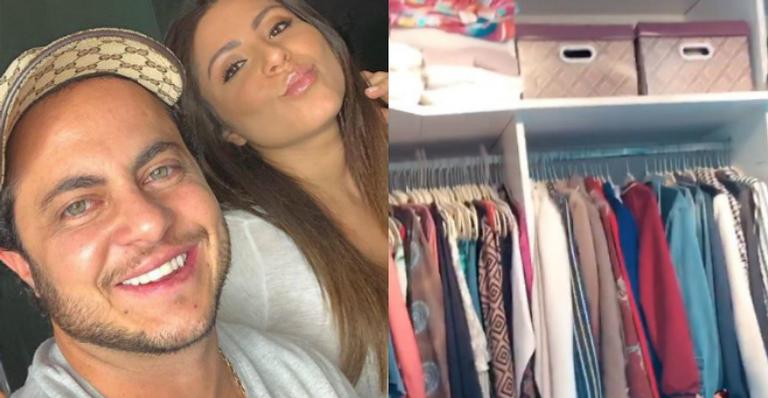 No quinto mês, esposa de Thammy Miranda surpreende fãs ao exibir closet luxuoso