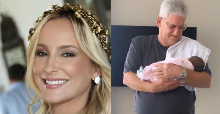 Pai de Claudia Leitte faz netinha recém-nascida dormir e momento derrete a cantora