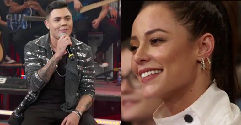 Felipe Araújo canta para Paolla Oliveira e protagoniza momento fofo no ‘Altas Horas’