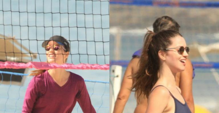 Nathalia Dill curte dia de praia com amigos e boa forma impressiona