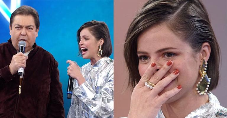 Faustão faz pegadinha com Agatha Moreira e ela fica em choque