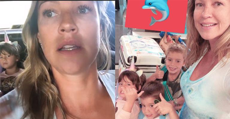 Luana Piovani tenta viajar para encontrar o ex-marido e não consegue