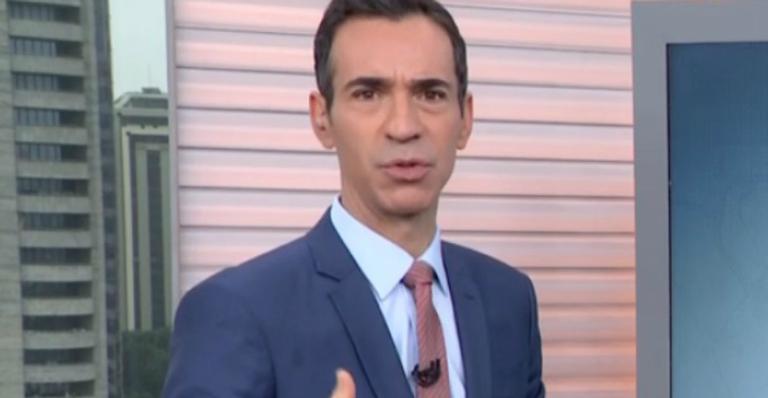 Durante o ‘SP1’, César Tralli comete gafe e ”ressuscita” senador falecido