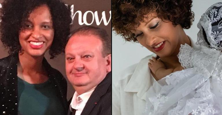 Mulher de Eric Jacquin abre o álbum de fotos do batizado dos filhos gêmeos