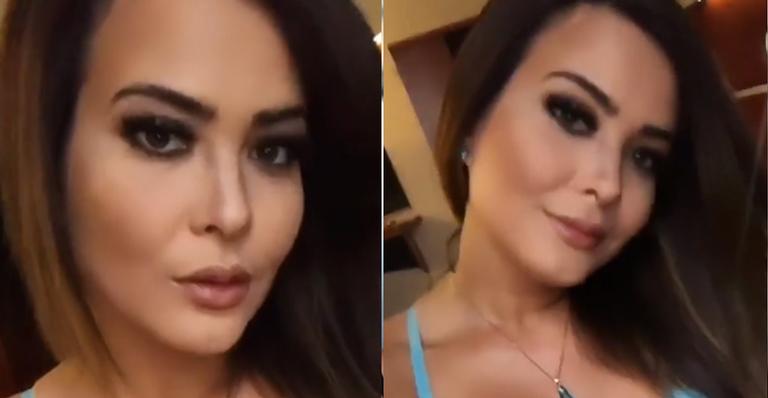 Geisy Arruda seduz fãs com lingerie cavadíssima no meio da madrugada
