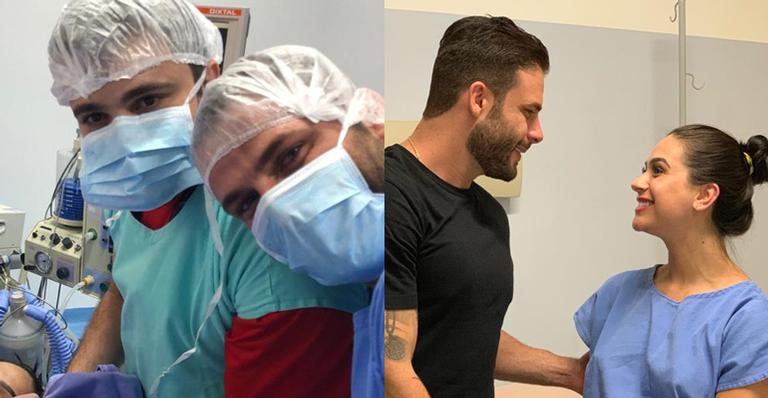 Rodrigo Marim não se contém e chora no nascimento de Mariana, sua primeira filha