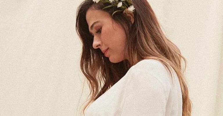Tatá Werneck mostra barriga gigante de 8 meses e emociona ao falar sobre a filha: ”Tomara que ela goste de mim”