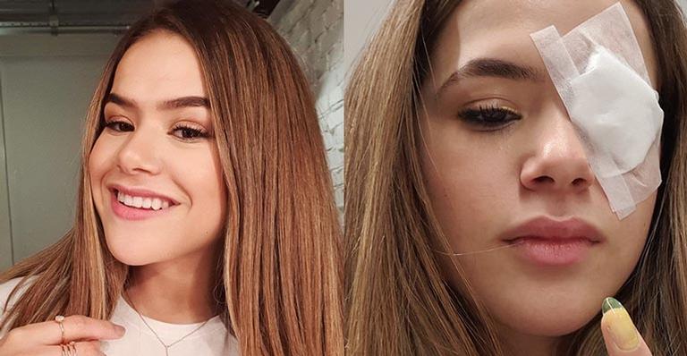Maisa machuca o olho e surge com tampão: ‘Sortuda, né’