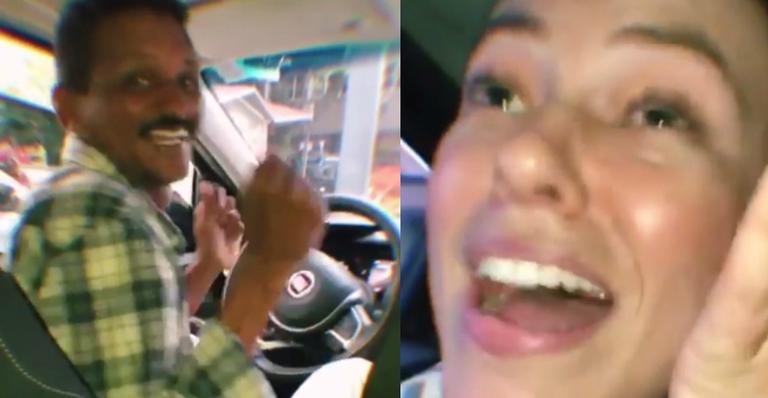 Paolla Oliveira surpreende fã motorista de aplicativo e registra surto: ”Eu gosto muito da senhora”