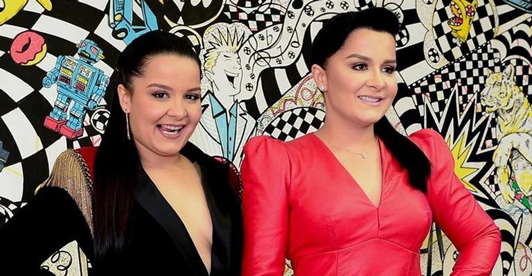 Maiara e Maraísa ostentam as cinturas finas ao surgirem com looks justíssimos