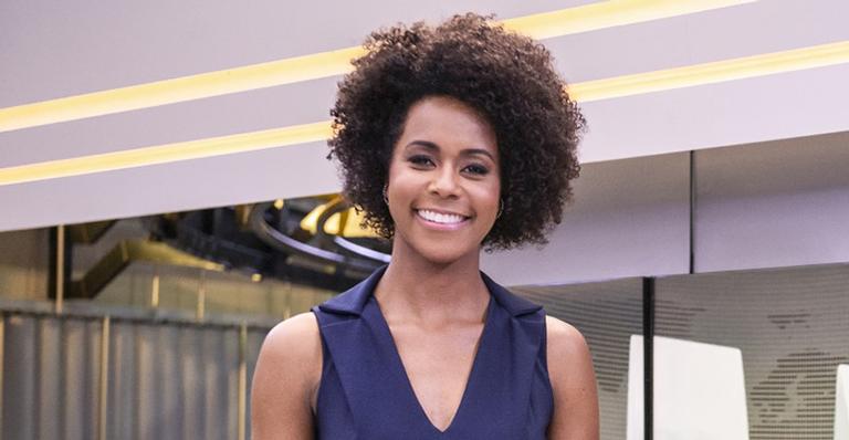 Maju Coutinho ganha bolo após estreia como âncora do Jornal Hoje