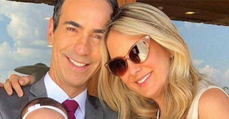 Ticiane Pinheiro explode o fofurômetro em foto com Cesar Tralli e a filha caçula
