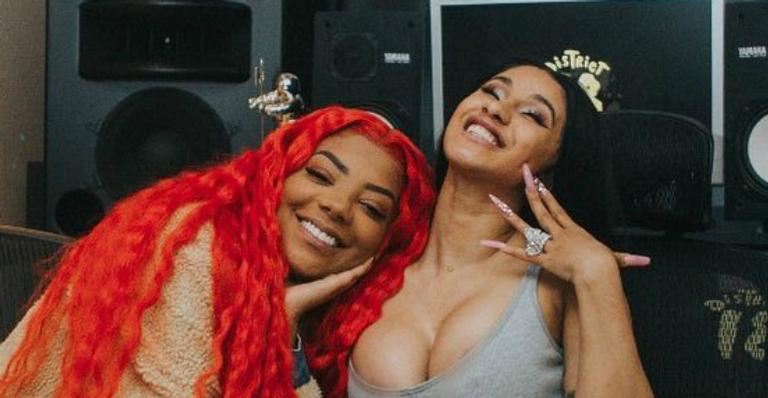 Ludmilla grava parceria com Cardi B e comemora: ”Madrugada mais feliz da minha vida”