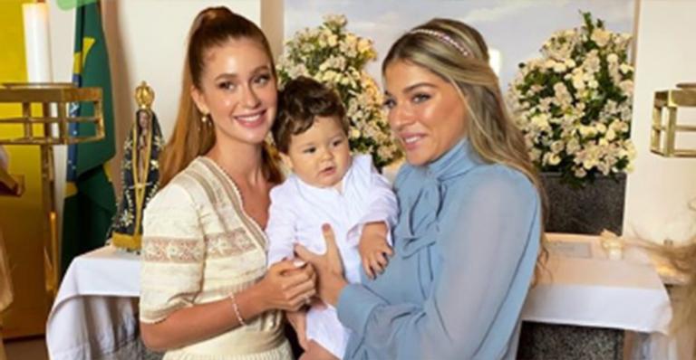 Marina Ruy Barbosa batiza o filho de Luma Costa na capela do Cristo Redentor