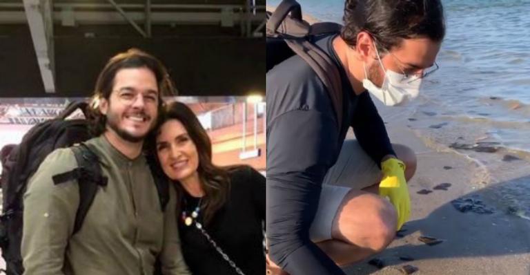 Túlio Gadêlha coloca a mão na massa e ajuda na limpeza das praias no nordeste: ”Parece filme de terror”