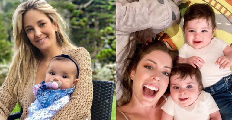 Ticiane Pinheiro recebe visita de Fabiana Justus com gêmeas e declara: ”Nossas princesas serão muito amigas”
