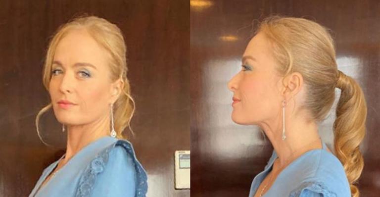 Angélica surge deslumbrante após quatro horas de preparação: ”Diva maravilhosa”
