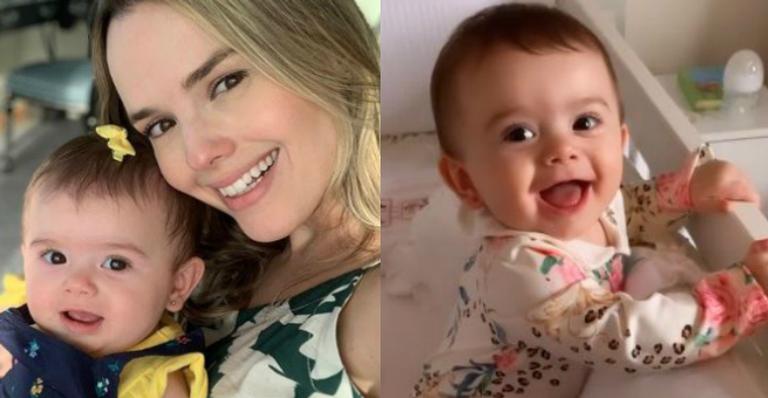 Thaeme acorda fãs com a fofura da filha e se impressiona: ”Já está querendo levantar”