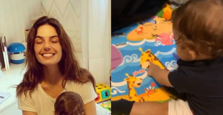 Isis Valverde passa a tarde brincando com o filho, Rael, e momento derrete fãs