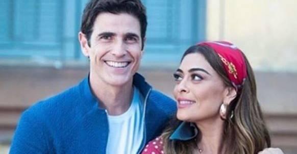 Em clima de despedida, Reynaldo Gianecchini e Juliana Paes trocam declarações de amor