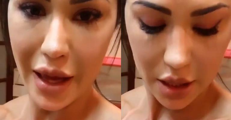 Gracyanne Barbosa abaixa biquíni de fita adesiva e aparece praticamente nua: ”Bronze perfeito”