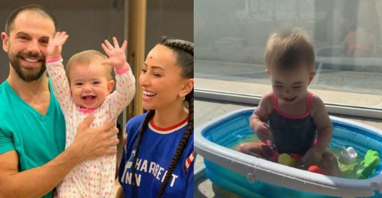 Gente como a gente! Sabrina Sato compra piscina de plástico para a filha, Zoe, brincar: ”Tá amando!”